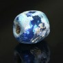 Ancient iridescent monochrome glass faceted bead
